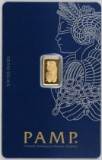 PAMP Suisse 1 Gram .9999 Fine Gold Ingot/Bar