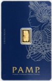 PAMP Suisse 1 Gram .9999 Fine Gold Ingot/Bar