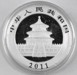 2011 10 Yuan China Panda 1oz. .999 Fine Silver