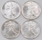 Group of (4) 1994 American Silver Eagle 1oz
