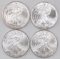 Group of (4) 2003 American Silver Eagle 1oz