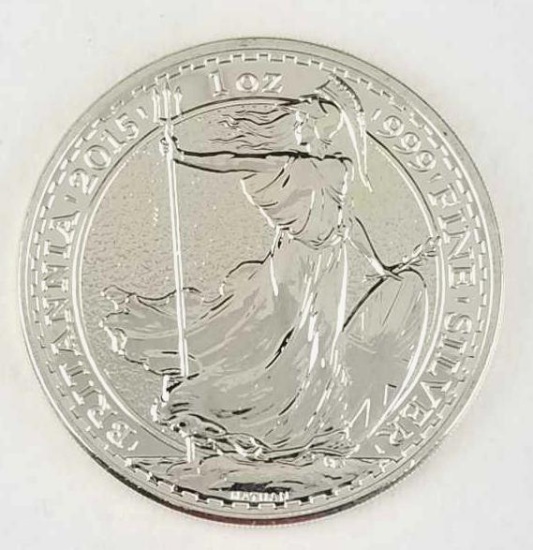 2015 Great Britain Britannia 1oz .999 Silver Round