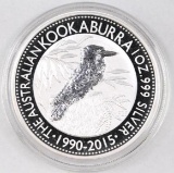 2015 $1 Australia Kookaburra 1oz. .999 Fine Silver
