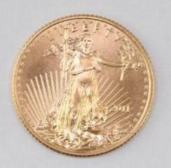 2011 $5 American Eagle 1/10thoz. .999 Fine Gold