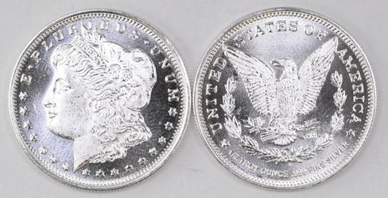 Group of (2) Highland Mint Morgan 1/2oz. .999 Fine Silver