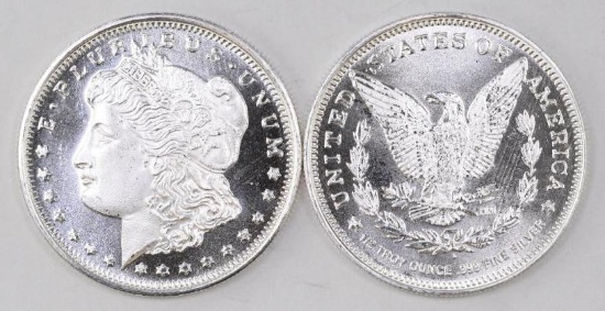 Group of (2) Highland Mint Morgan 1/2oz. .999 Fine Silver