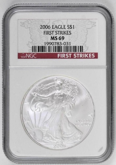 2006 American Silver Eagle 1oz. (NGC) MS69