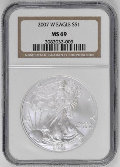 2007 W American Silver Eagle 1oz. (NGC) MS69.