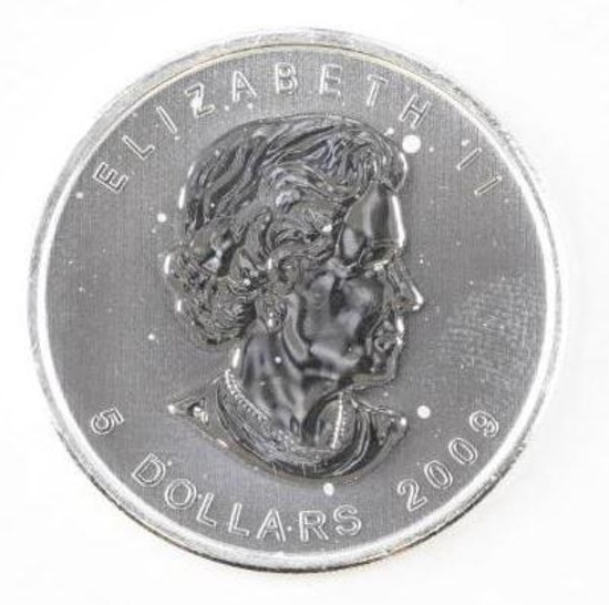 2009 Canada $5 Maple Leaf 1oz. .9999 Fine Silver