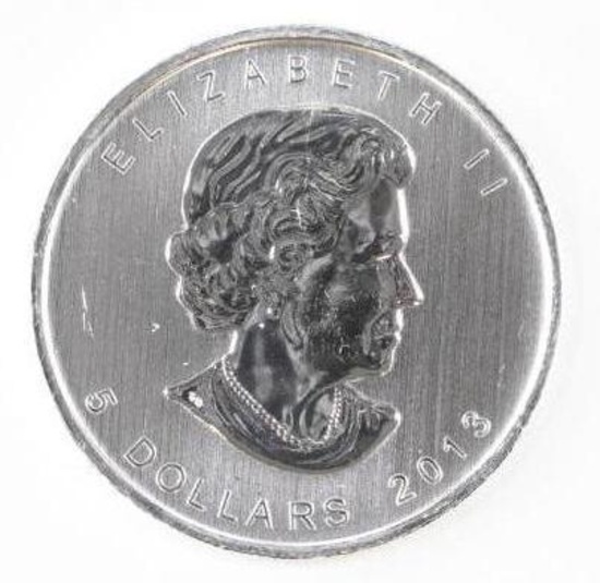 2013 Canada $5 Maple Leaf 1oz. .9999 Fine Silver