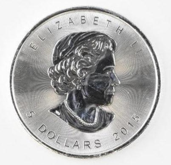 2015 Canada $5 Maple Leaf 1oz. .9999 Fine Silver