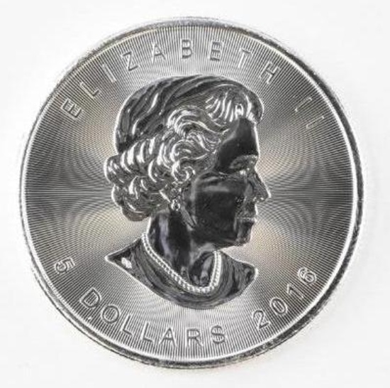 2016 Canada $5 Maple Leaf 1oz. .9999 Fine Silver