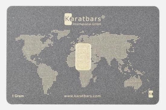 Karatbars 1 Gram .9999 Fine Gold Ingot/Bar