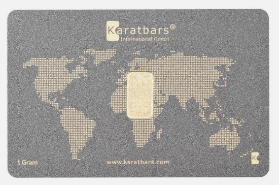Karatbars 1 Gram .9999 Fine Gold Ingot/Bar