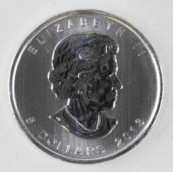 2013 Canada $5 Wood Bison 1oz. .9999 Fine Silver