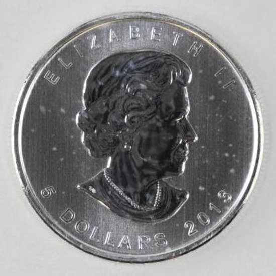 2013 Canada $5 Wood Bison 1oz. .9999 Fine Silver