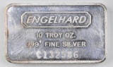 Engelhard 10oz. .999 Fine Silver Ingot/Bar