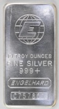 Engelhard 10oz. .999 Fine Silver Ingot/Bar