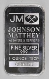 Johnson Matthey 1oz. .999 Fine Ingot/Bar