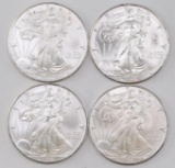 Group of (4) 2008 American Silver Eagle 1oz