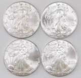 Group of (4) 2010 American Silver Eagle 1oz
