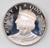 Franklin Mint Kings of England 1.25oz. .925 Sterling Silver