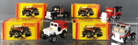 Group of 4 Matchbox die-cast vehicles