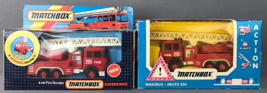 Group of 2 Matchbox die-cast Fire Engines