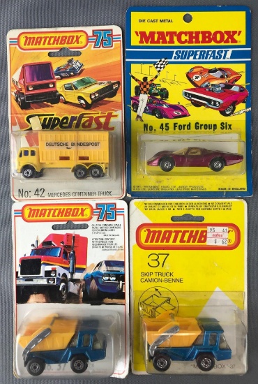 Group of 4 assorted Matchbox die-cast vehicles