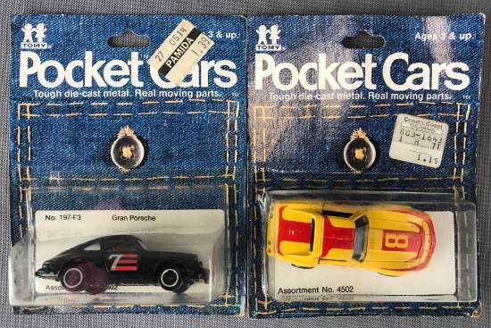 Group of 2 Tomy Pocket Racers die-cast vehicles