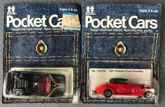 Group of 2 Tomy Pocket Cars die-cast vehicles