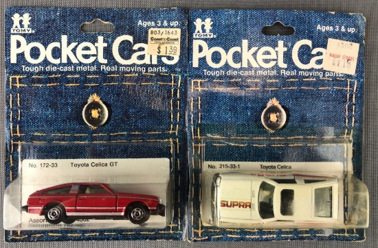 Group of 2 Tomy Pocket Cars die-cast vehicles