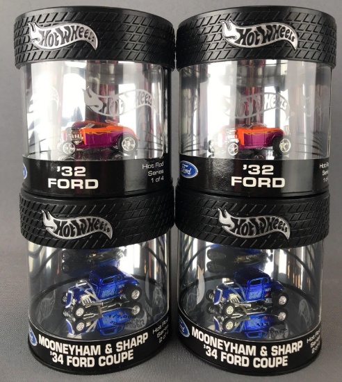 Group of 4 Hot Wheels Oil Can Series die-cast vehicles