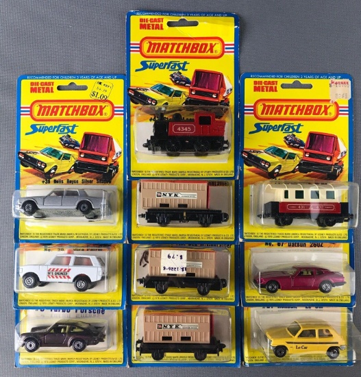 Group of 10 Matchbox Superfast die-cast vehicles