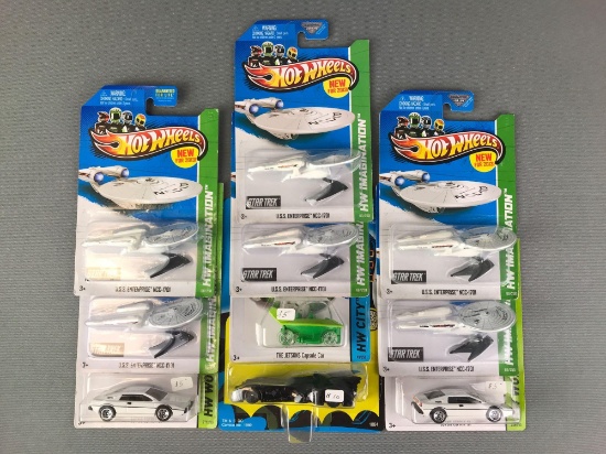 Group of 10 Licensed Hot Wheels Vehicles