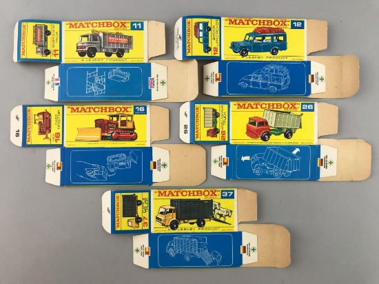 Group of 5 Matchbox F Type Boxes