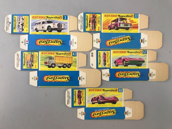 Group of 5 Matchbox G Type Boxes