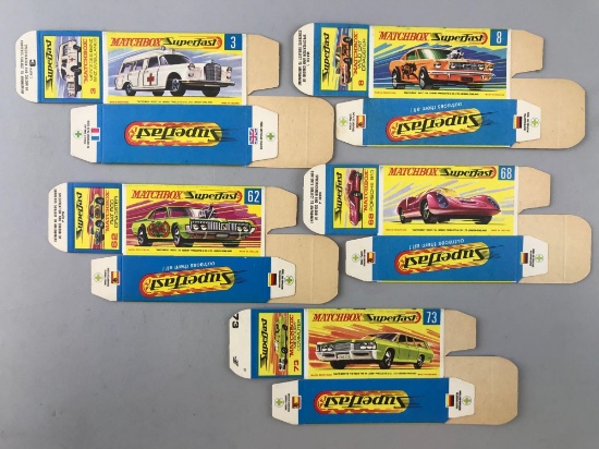 Group of 5 Matchbox G Type Boxes