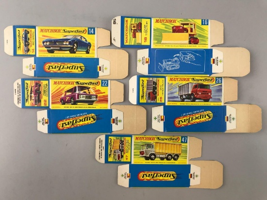 Group of 5 Matchbox G Type Boxes