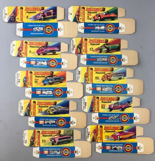 Group of 10 Matchbox H Type Boxes