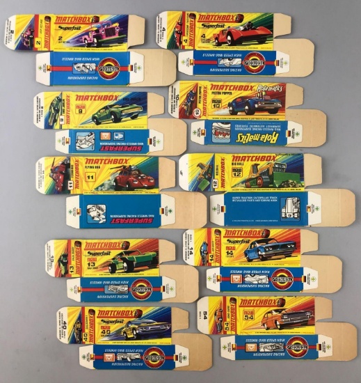 Group of 10 Matchbox H Type Boxes