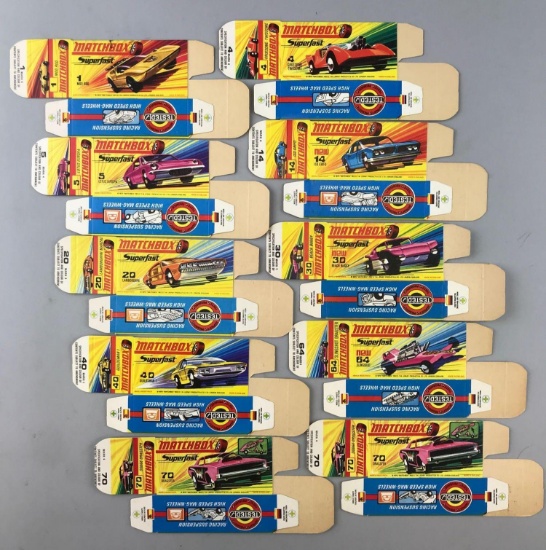 Group of 10 Matchbox H Type Boxes