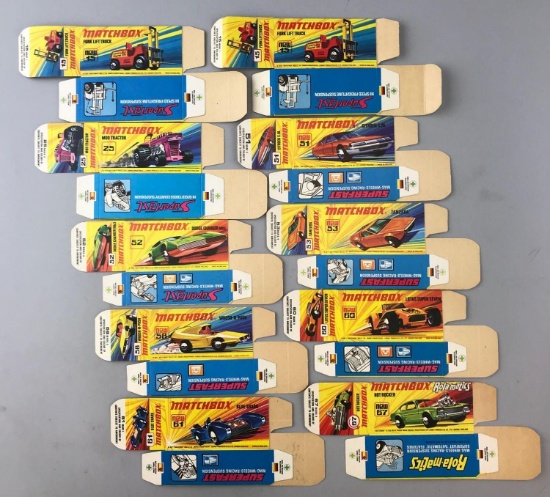 Group of 10 Matchbox I Type Boxes