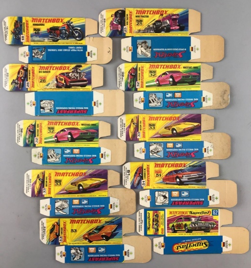 Group of 10 Matchbox I Type Boxes