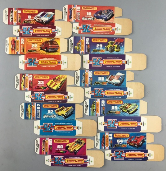 Group of 10 Matchbox J Type Boxes