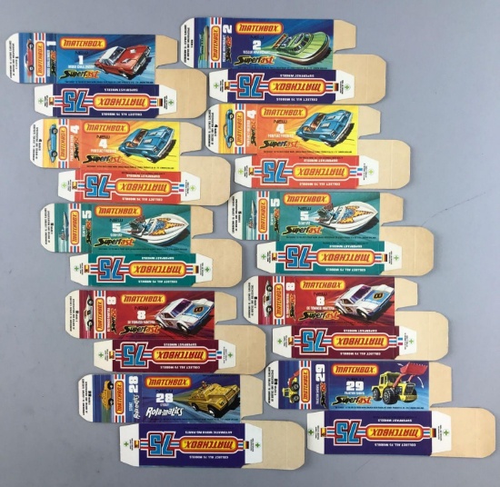 Group of 10 Matchbox J Type Boxes