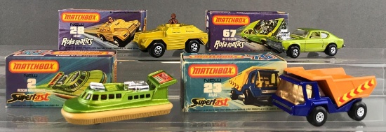 Group of 4 Matchbox die-cast vehicles