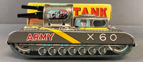 Japanese Tin Litho Friction Powered tank