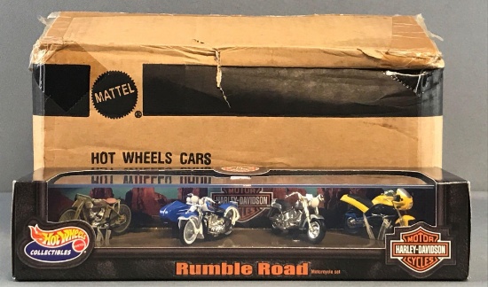 Full shipping box Hot Wheels Collectibles Rumble Road Motorcycle Set