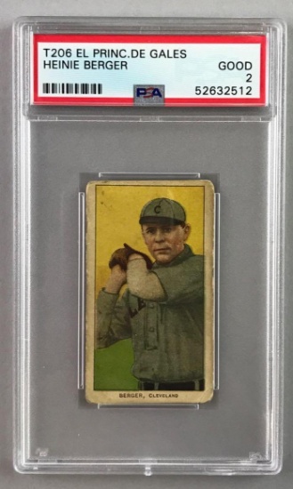 T206 El Principe De Gales Baseball Series, Heinie Berger PSA 2